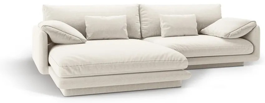 Бял ъглов диван (ляв ъгъл) Torino – Micadoni Home