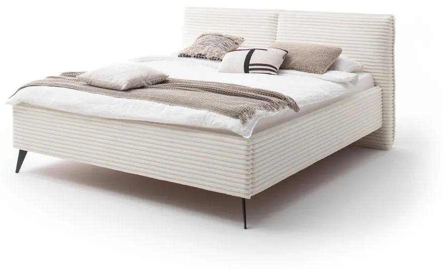 Бежово тапицирано двойно легло 160x200 cm Matera – Meise Möbel