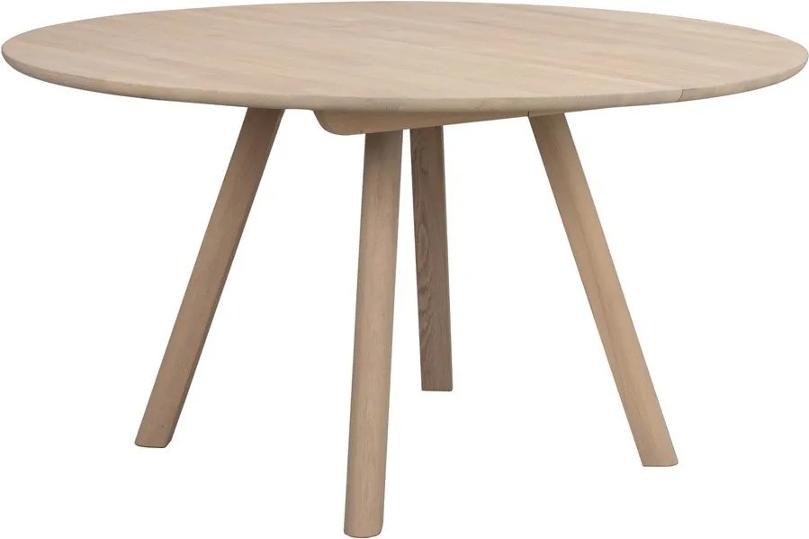 Кръгла сгъваема трапезна маса от масивен дъб ø 140 cm Clapperton – Rowico