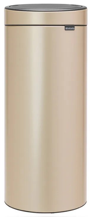 Кош за боклук Brabantia Touch Bin New 1003221, 30 л, Безшумно и плавно затваряне, Златен металик
