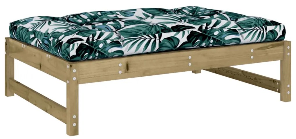 825743 vidaXL Градинска табуретка, 120x80 см, импрегнирана борова дървесина