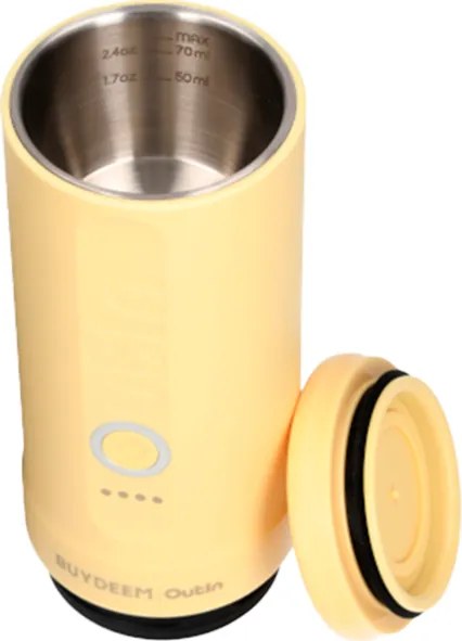 Преносима еспресо машина BUYDEEM Outin Nano OTEM-01, 7500 mAh, 20 bar, 50 ml, 12/24V, USB и Type-C зареждане, Мляно+капсули, Жълт