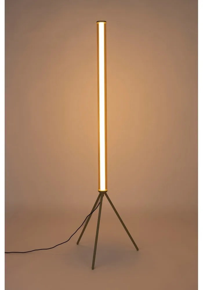 Бежова LED затъмняваща се подова лампа със стъклен абажур (височина 156 cm) Scotty – Zuiver