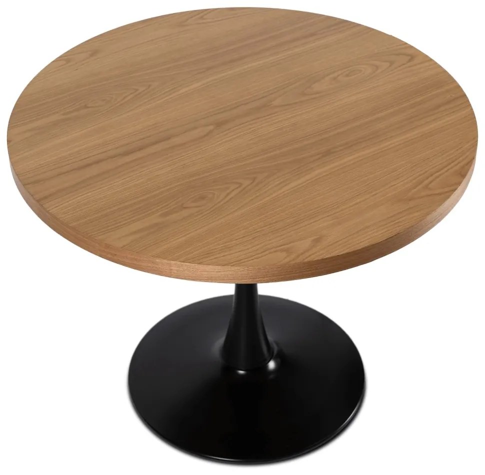 Кръгла маса LINO диаметър 100 см - различни цветови варианти златен дъб - черен