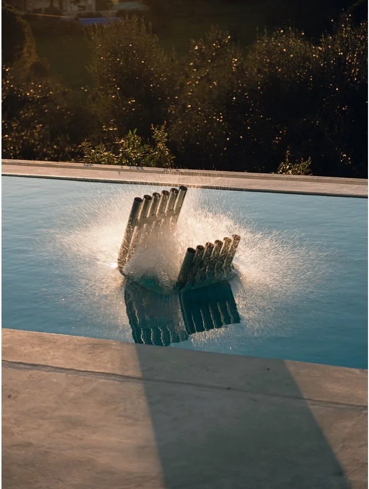 Градински стол метален в сребрист цвят Nokk – noo.ma