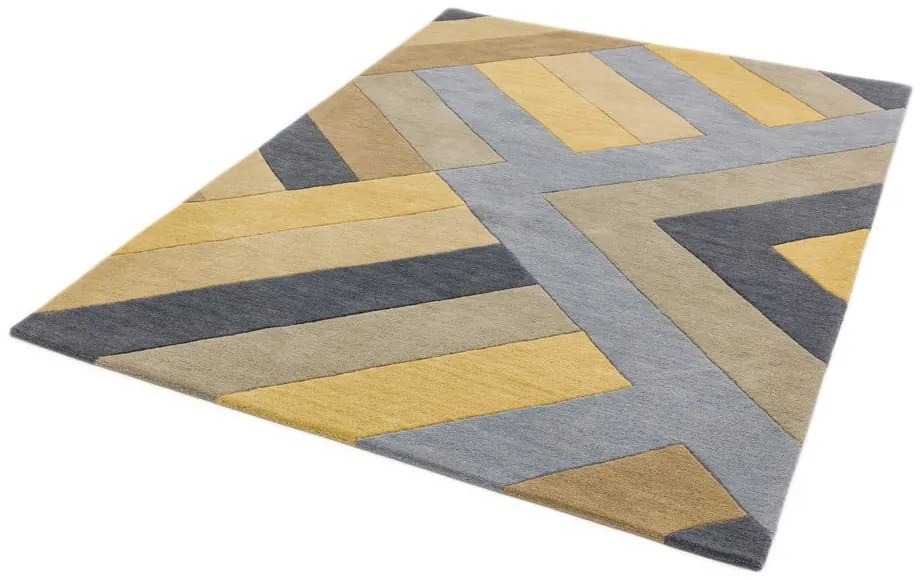 Сив и жълт килим Big Zig, 160 x 230 cm Reef - Asiatic Carpets