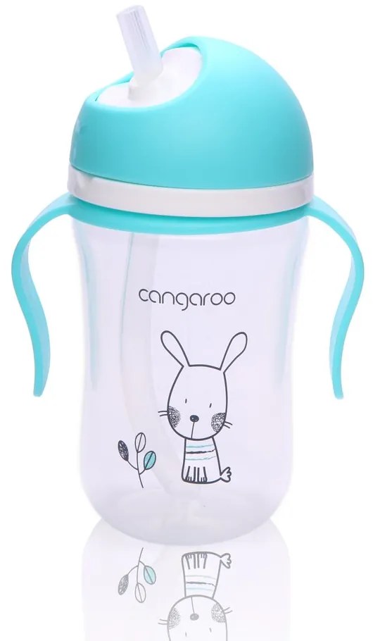 Cangaroo  -  Чаша със силиконова сламка 300ML C0587 син