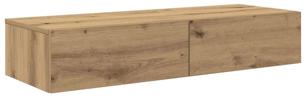 859994 vidaXL Стенен рафт с чекмеджета 100x36x19 см инженерно дърво