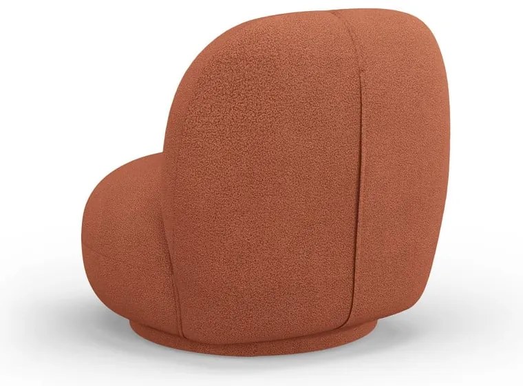 Кресло от плат букле в тухлен цвят Chuck – Micadoni Home
