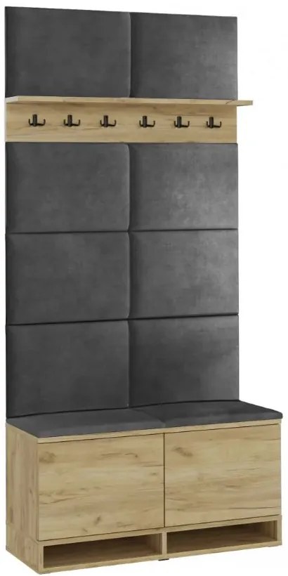 Закачалка за стена в коридора Craft/ Grey