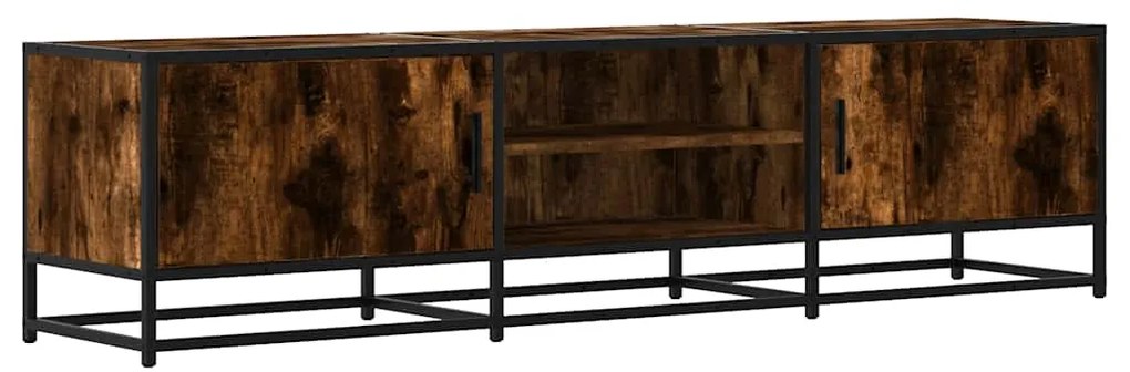 848846 vidaXL ТB шкаф, опушен дъб, 160x35x41 см, инженерно дърво и метал