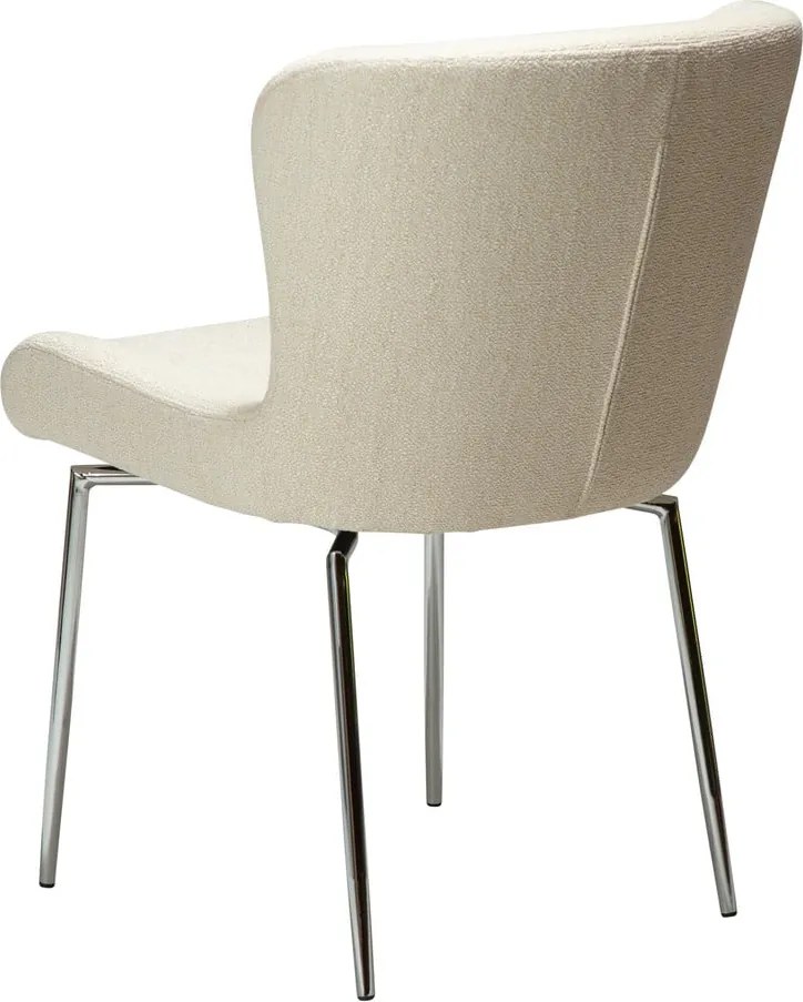 Кремав тапициран трапезен стол Glam – DAN-FORM Denmark