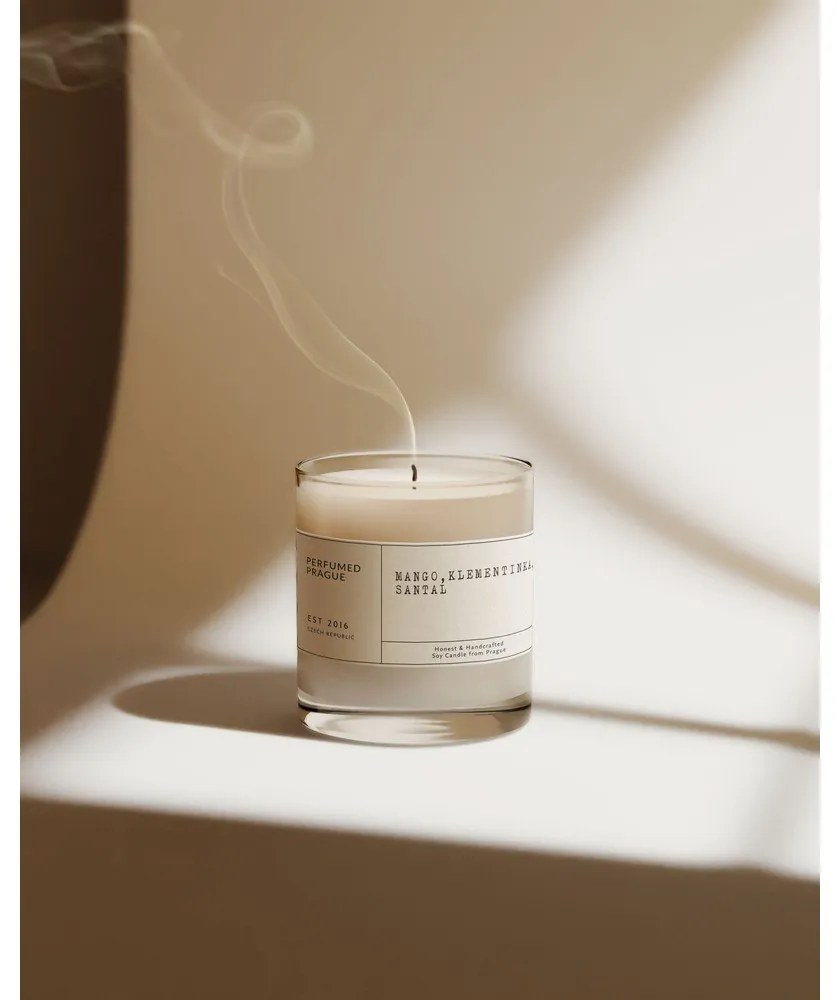 Ароматна свещ от соев восък време на горене 40 час #67 Mango, Clementine, Sandalwood – Perfumed Prague