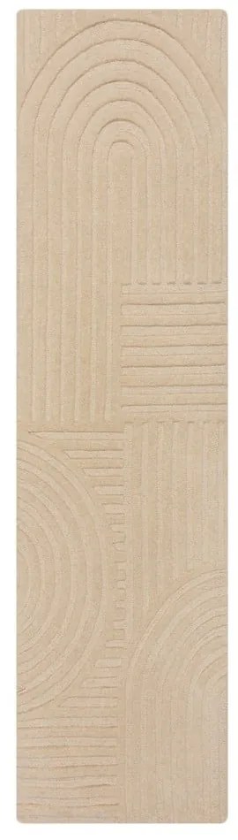 Бежов вълнен килим 60x230 cm Zen Garden - Flair Rugs