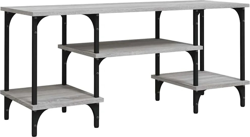 826333 vidaXL ТВ шкаф, сив сонома, 102x35x45,5 см, инженерно дърво