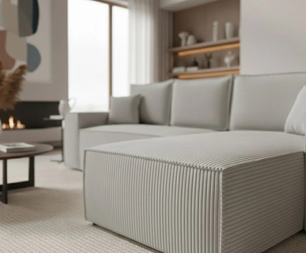 Ъглов диван Malaga mini I-Gkri-Right