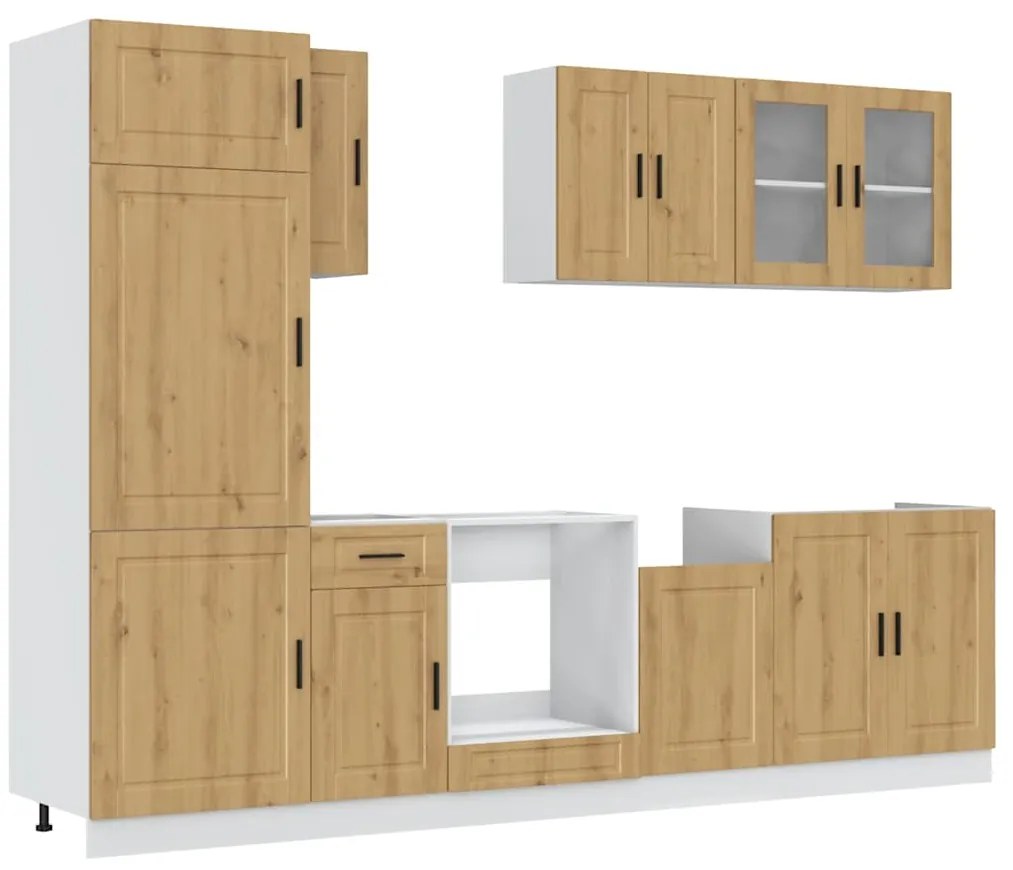 3314820 vidaXL Комплект кухненски шкафове от 8 части Kalmar, инженерно дърво