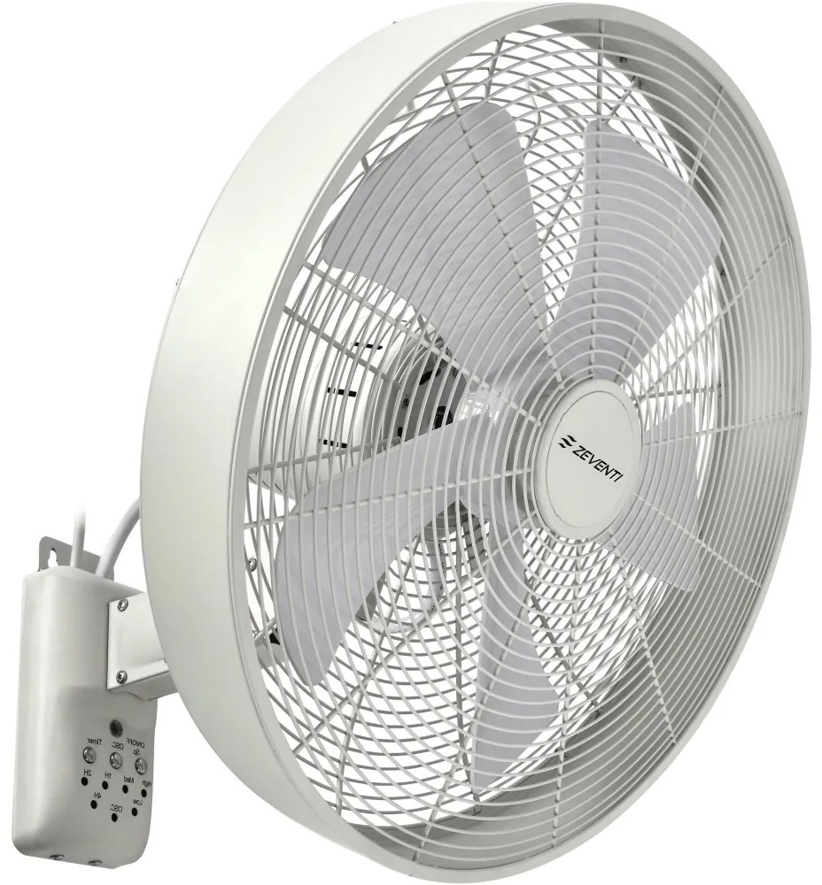 ZEVENTI - Стенен вентилатор FREEZE 50W/230V Ø 40 см бял + дистанционно управление