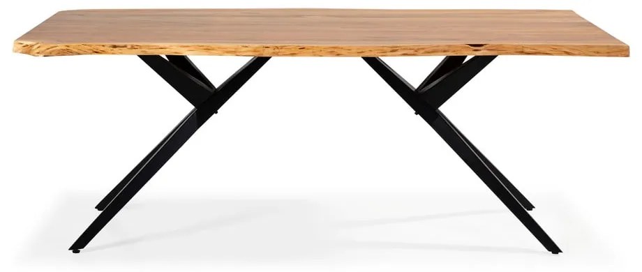 Трапезна маса с акациев плот 100x200 cm Mudri – MOME