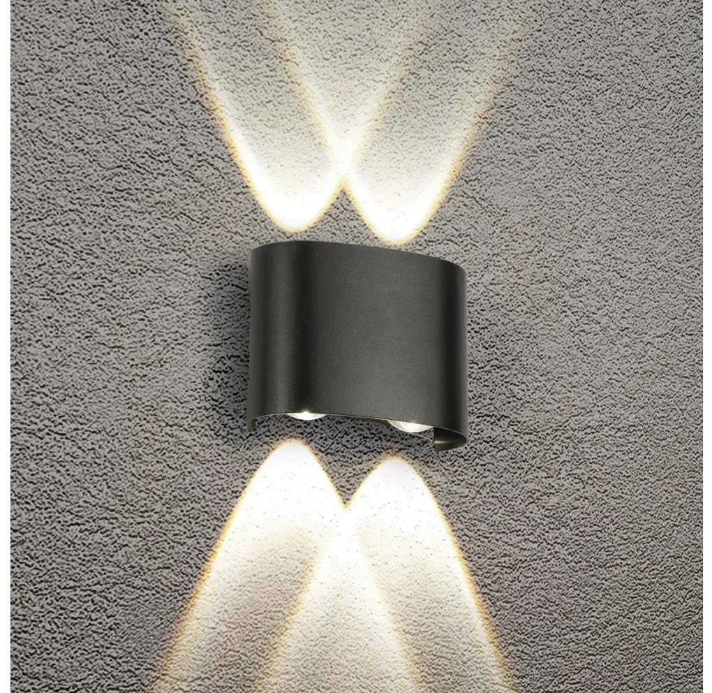 Brilagi - LED външно стенно осветително тяло FLAREBOX LED/4W/230V черно IP65