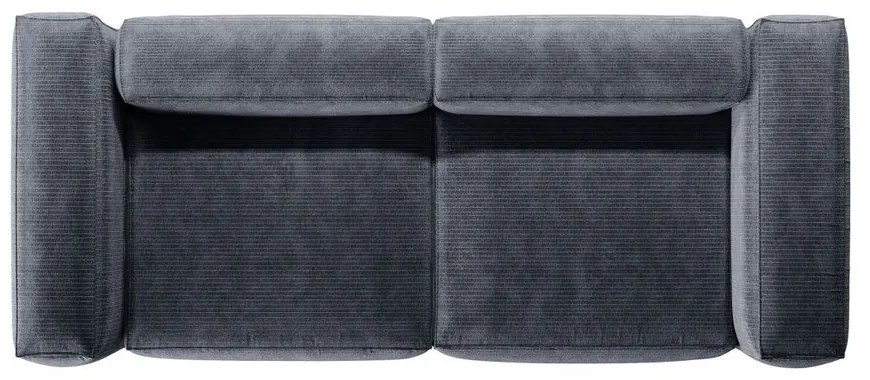 Сиво-син диван от рипсено кадифе 264 cm Bergano – Cosmopolitan Design