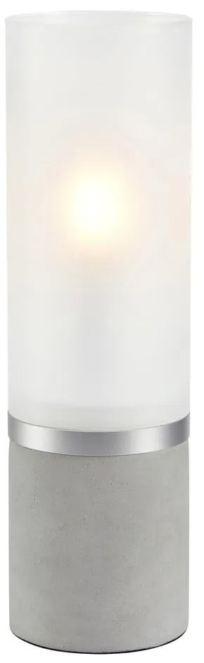 Бяло-сива бетонна настолна лампа (височина 30 cm) Molo - Markslöjd