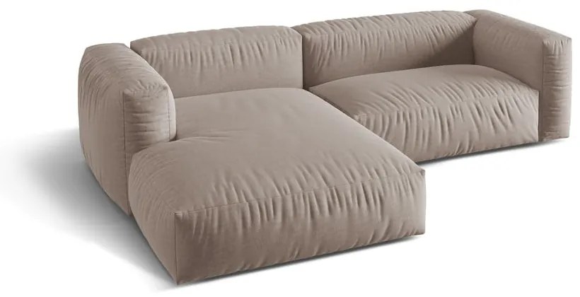 Бежов модулен ъглов диван (ляв ъгъл) Martina – Micadoni Home