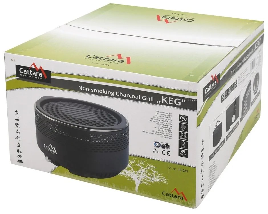 Масивна скара с дървени въглища , ø 30 cm Keg - Cattara
