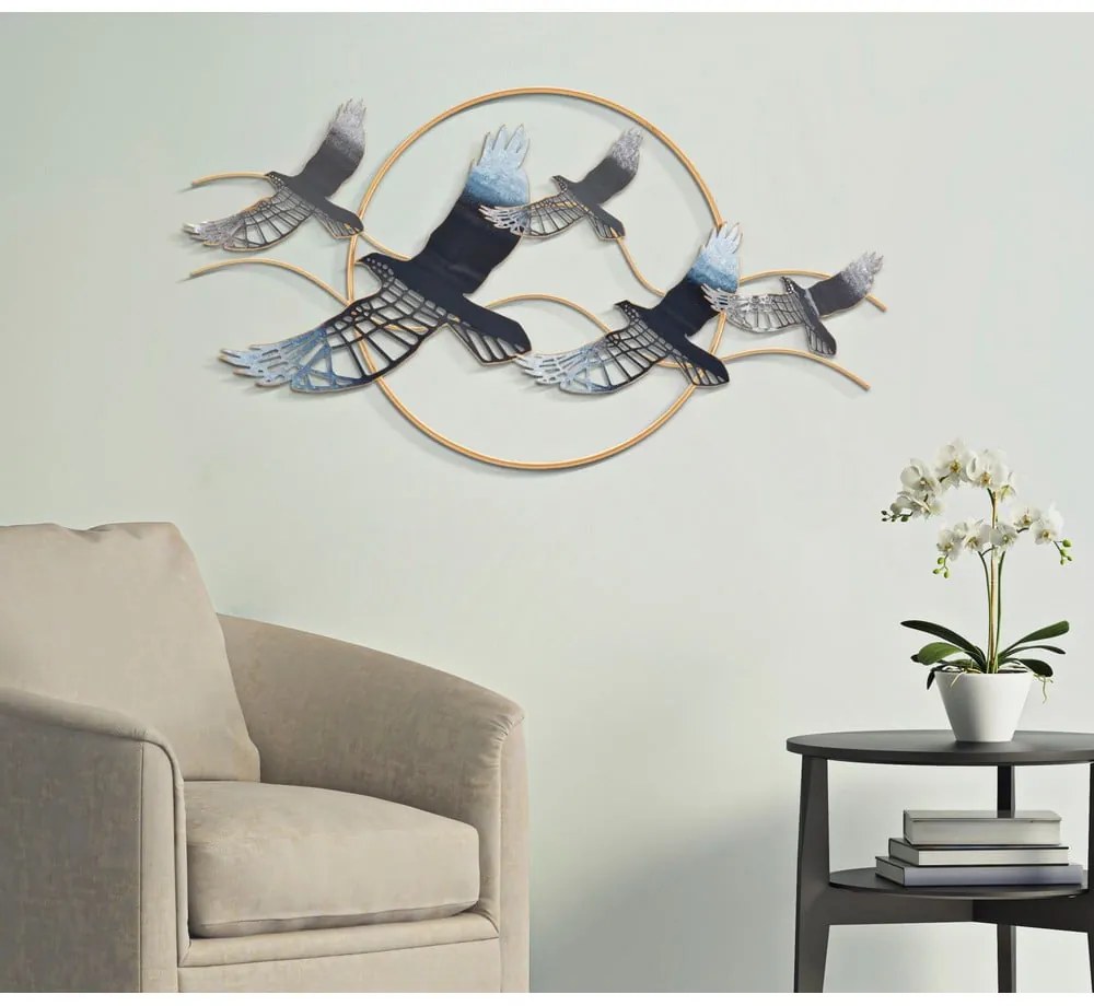 Метална декорация за стена 91x50 cm Birds – Mauro Ferretti