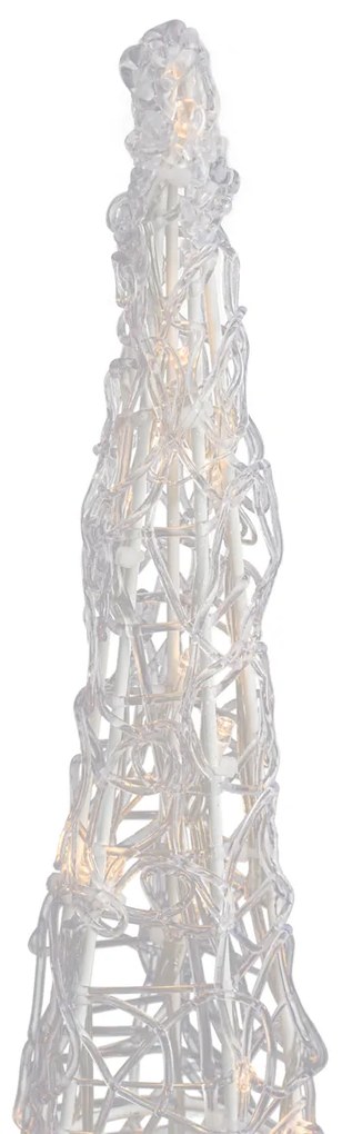 Коледна елха прозрачна 60 см вкл. LED IP44 - Coni
