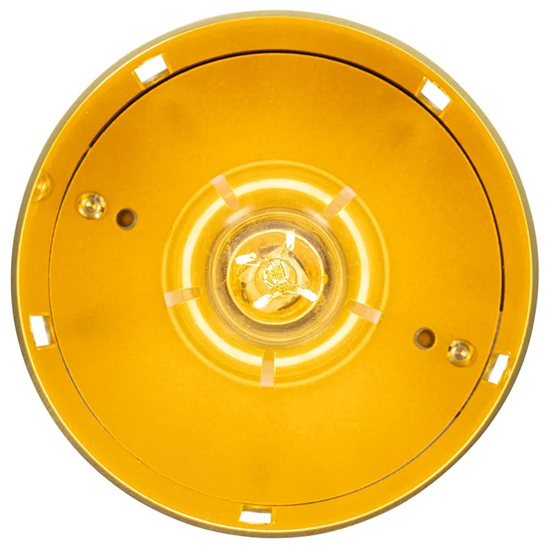 Дизайнерска таванна лампа златиста със светлинен ефект - Yana