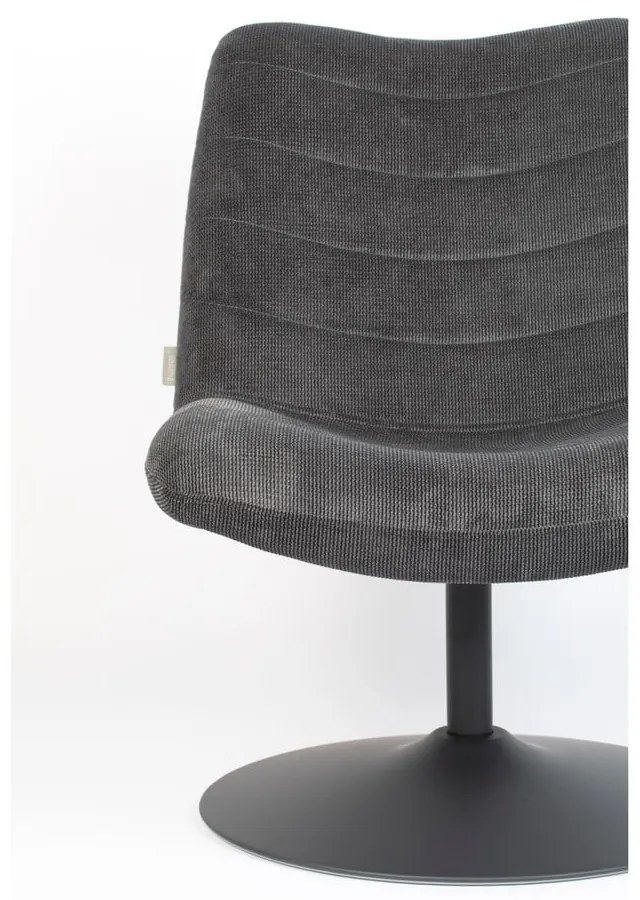 Тъмносиво кадифено кресло Bubba - Zuiver