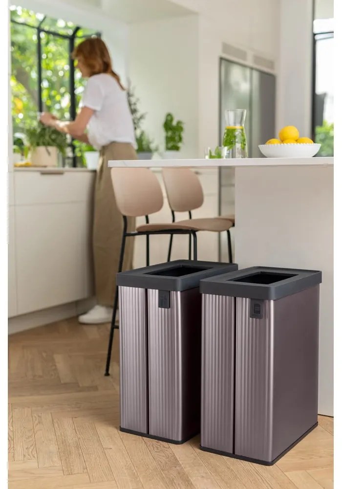 Розово кошче за боклук за рециклиране от рециклирана пластмаса 54 l Verto Recycle – Curver