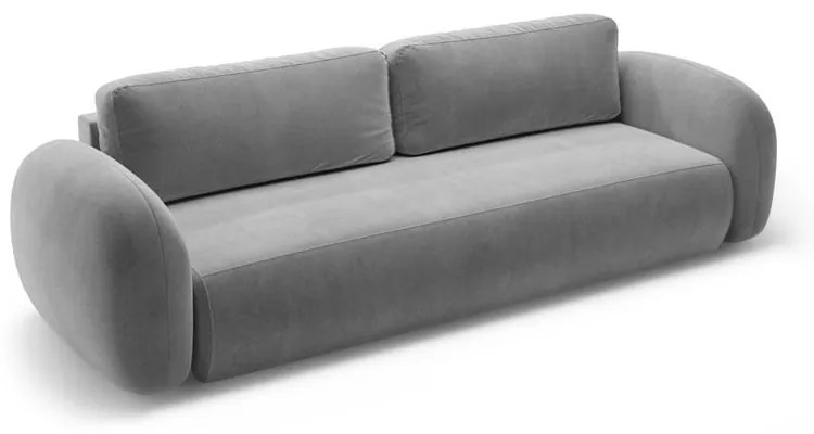 Тъмносив кадифен сгъваем/с място за съхранение диван 262 cm Tonale – Cosmopolitan Design