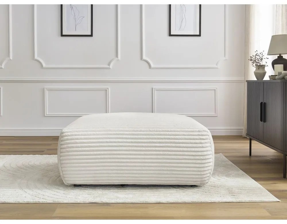 Кремава табуретка от рипсено кадифе Lucien – Bobochic Paris