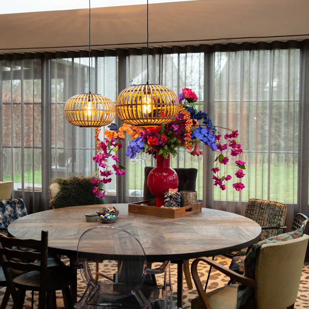 Ориенталски висящ аплик бамбук 2-светлина - Amira