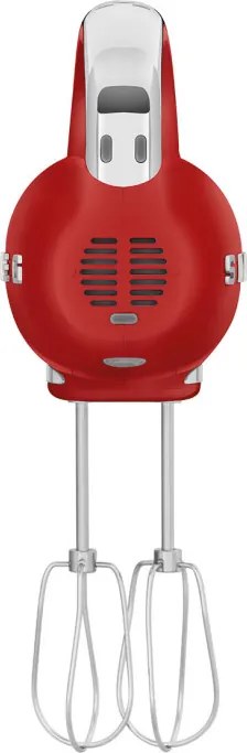 Ръчен миксер SMEG 50's Style HMF01RDEU, 250W, 9 скорости, Турбо, Скрит LED дисплей, Таймер, Аксесоари, Червен
