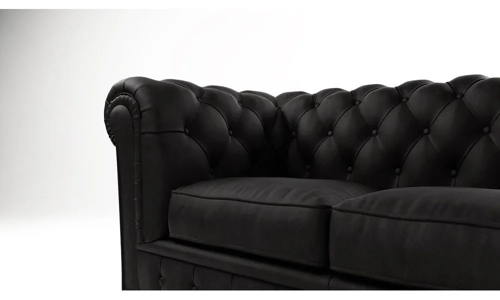 Диван от черно кадифе 184 cm Cambridge - Ropez