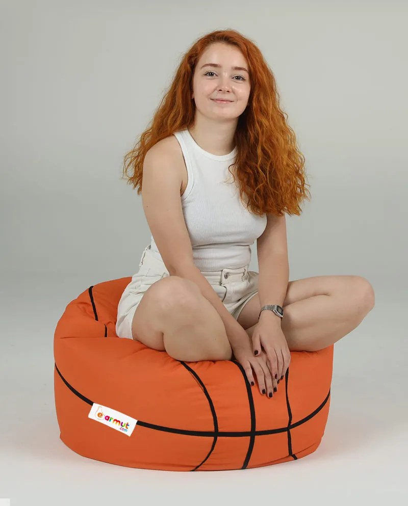 Градински пуф Basketball Kids Pouf, цвят Керемида