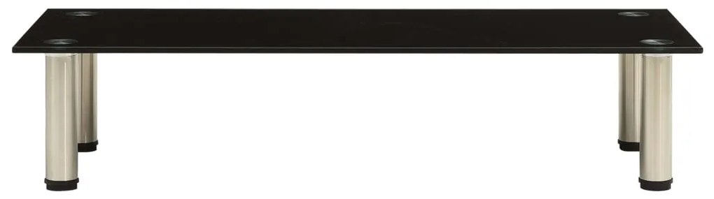322764 vidaXL ТВ поставка, черна, 80x35x17 см, закалено стъкло