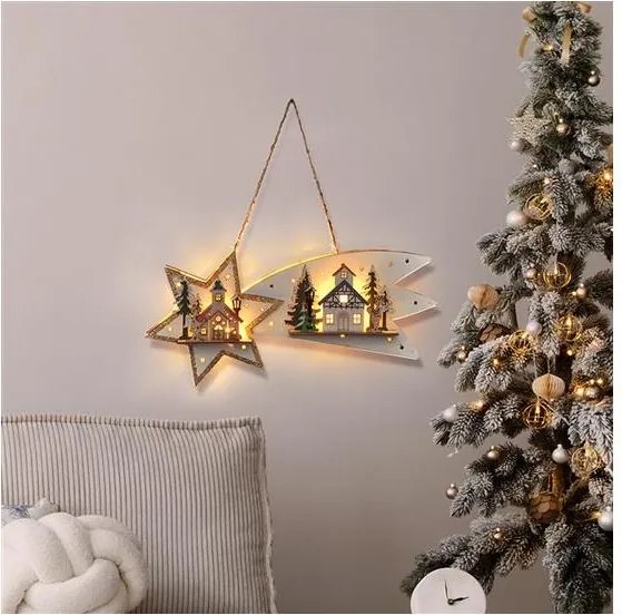 Solight 1V278 - LED Коледна декорация 10xLED/2xAA комета