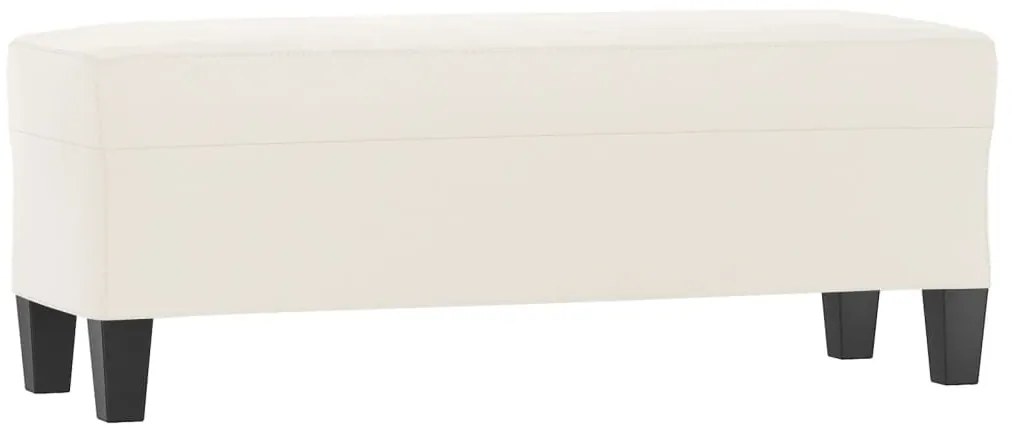 349470 vidaXL Пейка, бежово, 100x35x41 см, микрофибърен плат