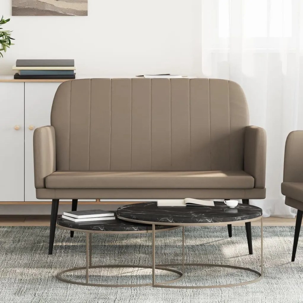 351403 vidaXL Пейка, капучино, 107x80x81 см, изкуствена кожа