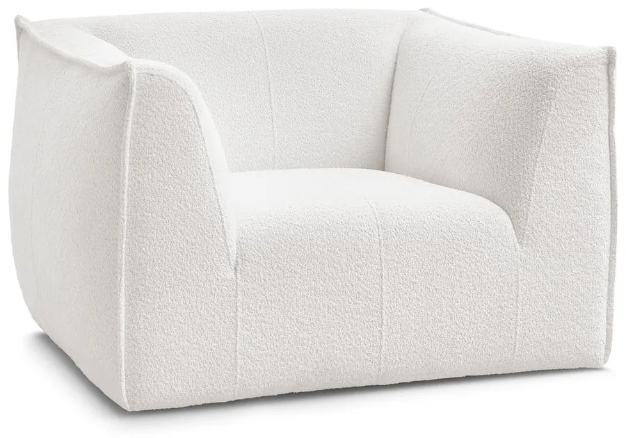 Бяло кресло от прежда с примки от букле Giorgia – Bobochic Paris