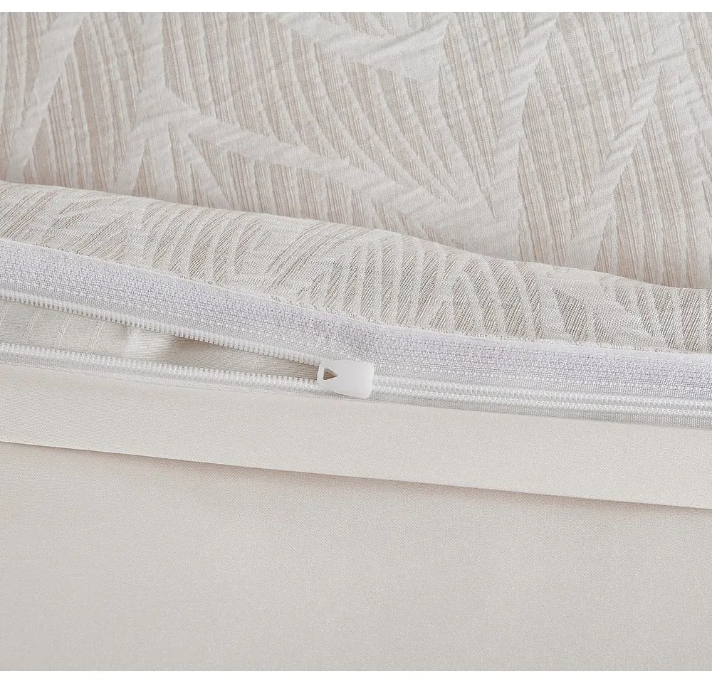 Бежово единично спално бельо от жакард 140x200 cm Florida – My House