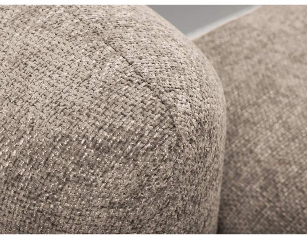 Светлокафяв шенилов разтегателен ъглов диван с място за съхранение (десен ъгъл) Mele – Makamii