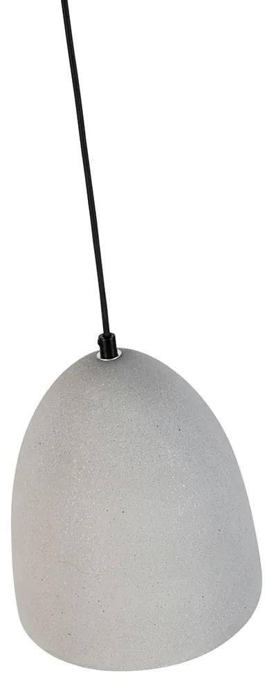 Moderne hanglamp zwart met grijs beton - Eton