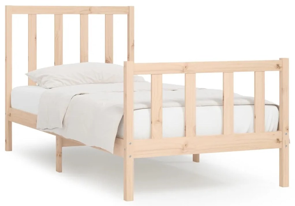 3105190 vidaXL Рамка за легло, дърво масив, 90x190 см, Single