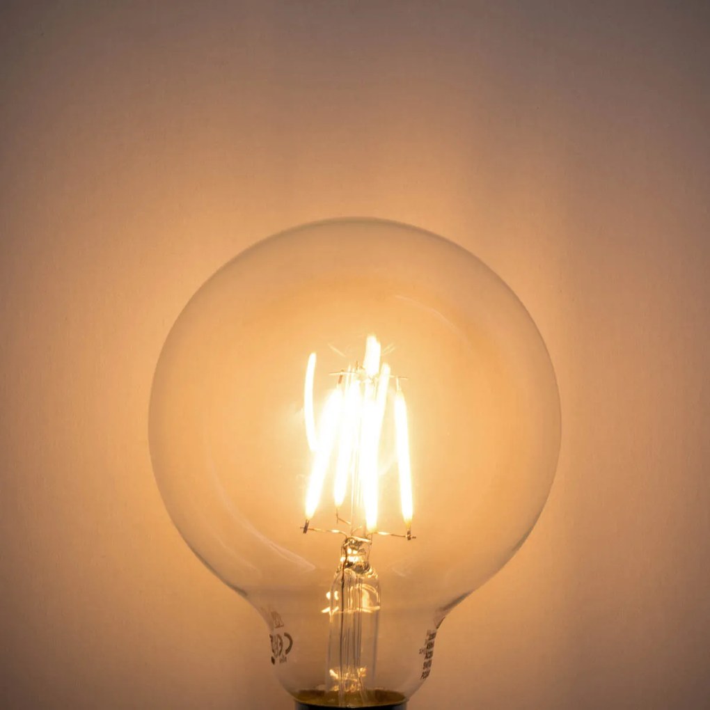 Комплект от 5 E27 димируеми LED крушки G95 5W 450LM 2200K