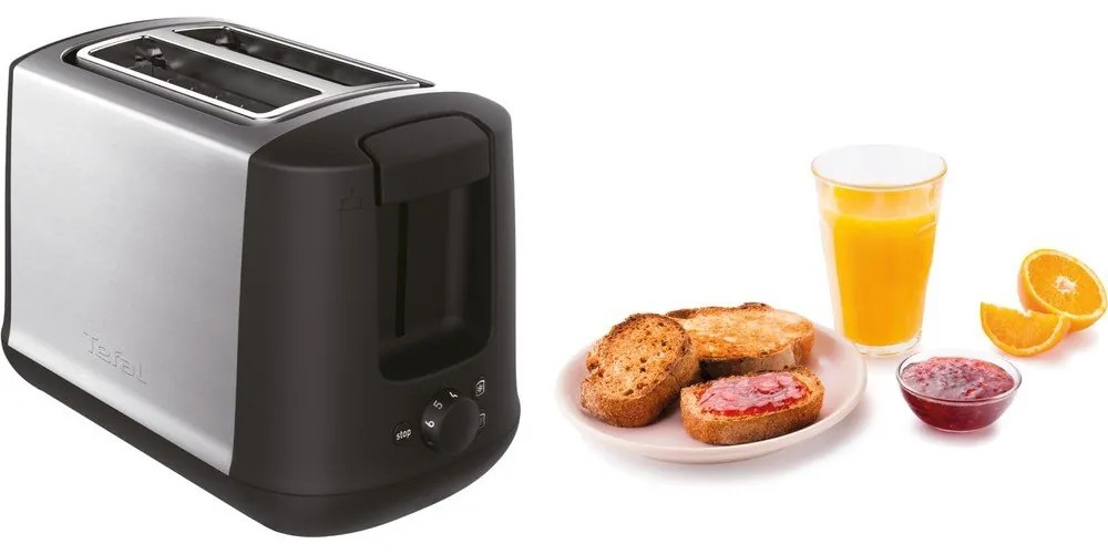 Черен/сребрист тостер Subito TT340830 – Tefal